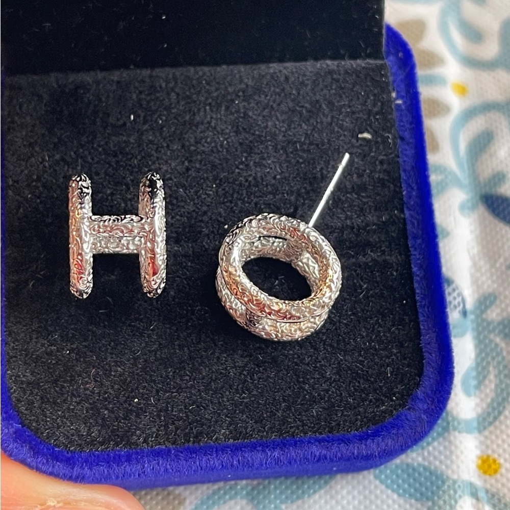 Solid Sterling Silver 925 Earrings 3 Dimensional … - image 5